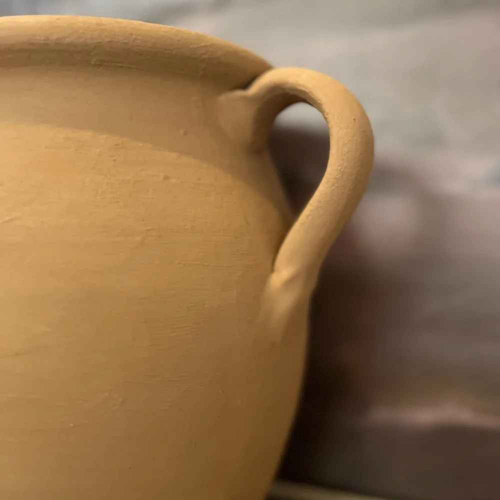 10 inch decorative terracotta painted jug vase modern organic